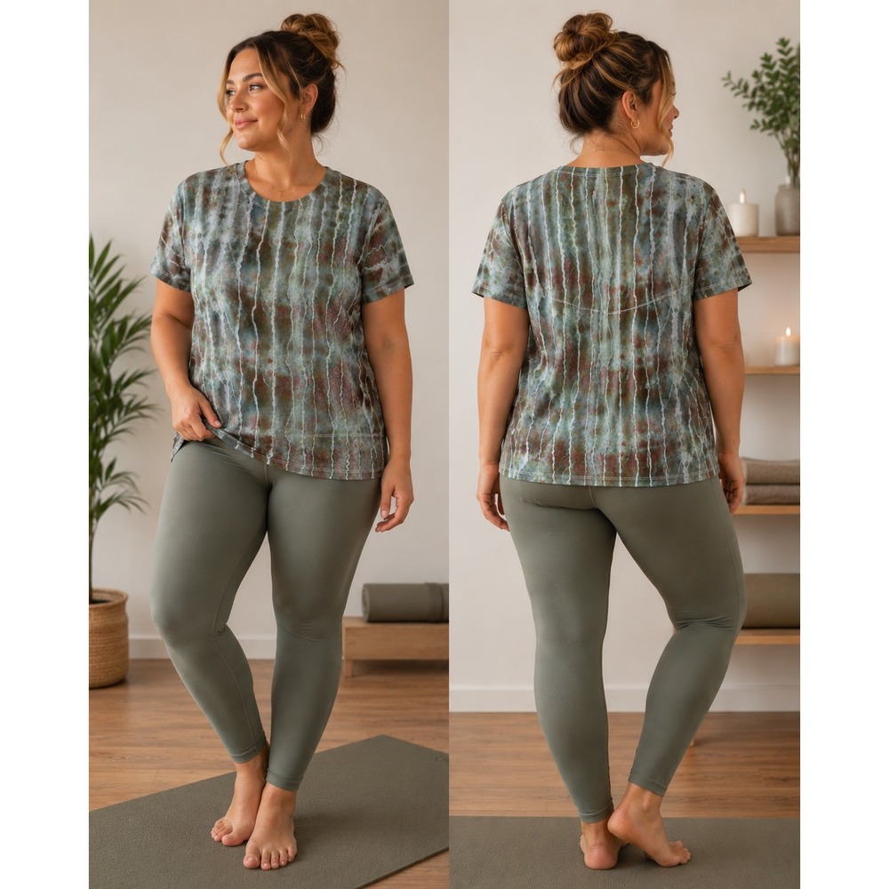 Lululemon T-Shirt XL Tie Dye Relaxed Fit Short Sleeve Custom Ice Dye Upcyle OOAK